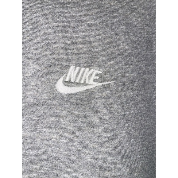 Nike Men's Club Fleece Crew Neck Size Large Tall Heather Grey - Picture 3 of 6
